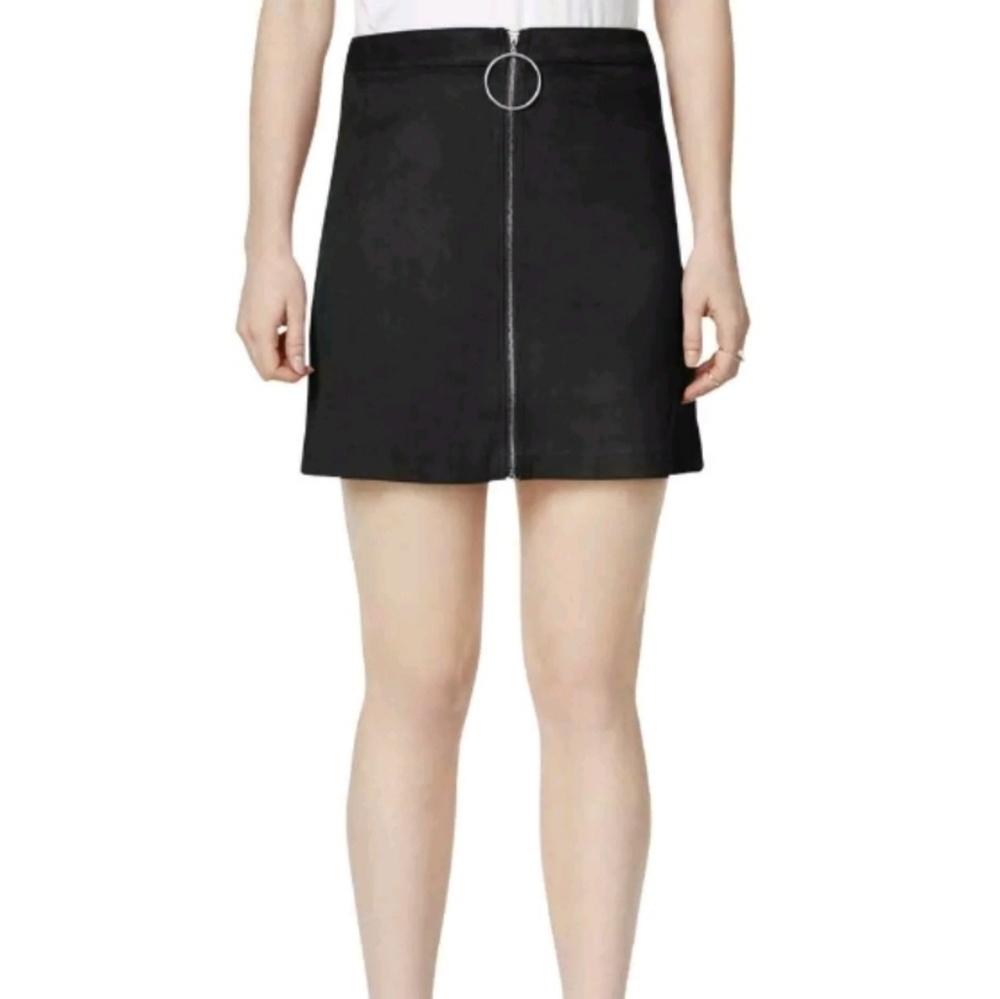 NWT KENSIE Faux suede zipper mini skirt